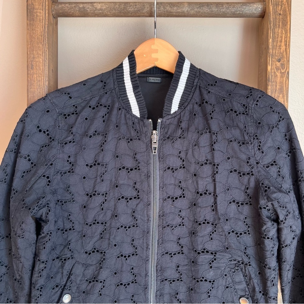 Blank NYC Reversible Black Eyelet Bomber Jacket - Picture 2 of 11
